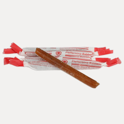 Bremer Babbeler, Pfefferminzstangen – 3 Stück - Made in Bremen - A.F. Bruns Süßwarenfabrikation - Bonbon