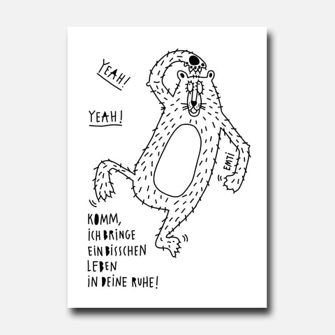 Ein bisschen Leben in deine Ruhe – Emti – Postkarte