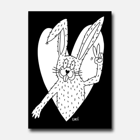 Hasenherz – Emti – Postkarte
