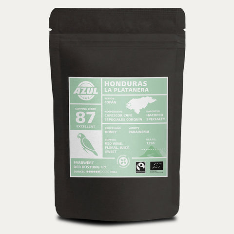 Honduras Cafescor La Platanera – Kaffee – Ganze Bohne 250 g - Made in Bremen - Azul - Kaffee