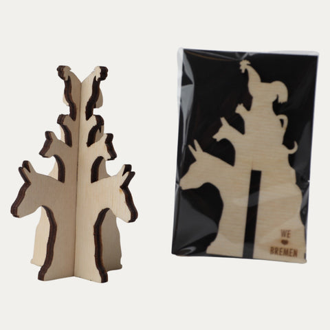 Stadtmusikanten aus Holz – Steckfigur – S 8 cm