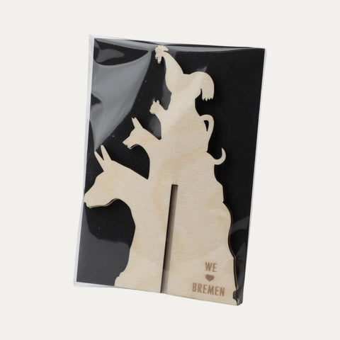 Stadtmusikanten aus Holz – Steckfigur – M 16 cm
