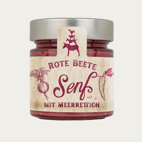 Valenbrooker Senf mit Rote Beete & Meerrettich 210ml - Made in Bremen - LAUX GmbH -