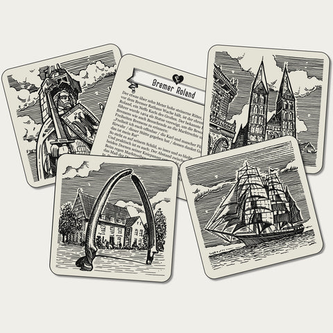 Bierdeckel-Set 12 x – Bremen