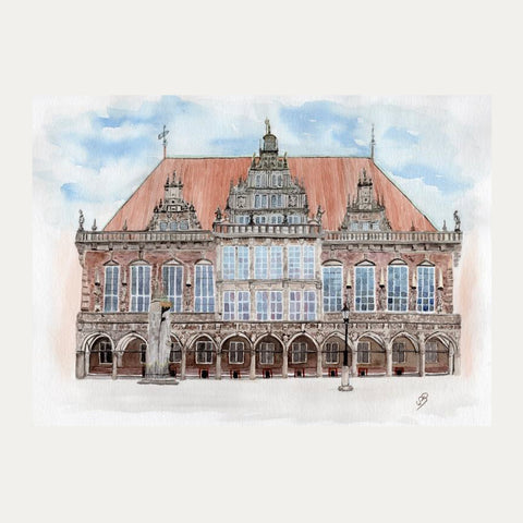 Rathaus Bremen – SehnsuchtsArt – Postkarte