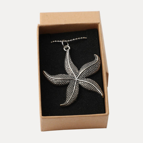 Versilberte Kette – Seestern – Schmucke Deern