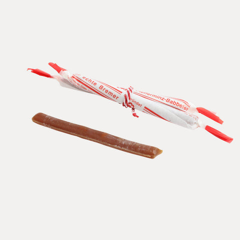 Bremer Babbeler, Pfefferminzstangen – 3 Stück - Made in Bremen - A.F. Bruns Süßwarenfabrikation - Bonbon