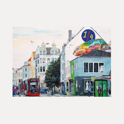 Ostertor Straßenbahn – Anja Zumsande – Postkarte