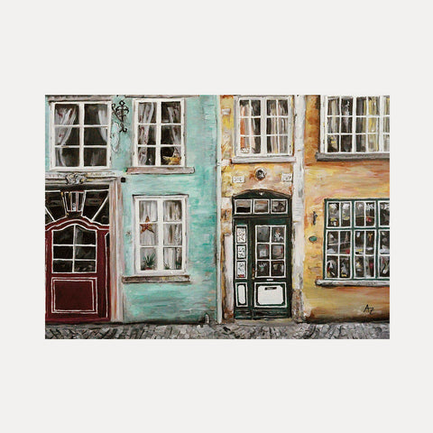 Schnoor-Türen – Anja Zumsande – Postkarte