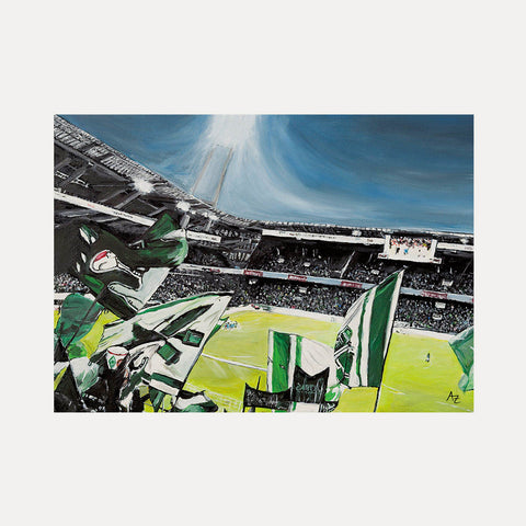 Weser-Stadion Fahnen – Anja Zumsande – Postkarte