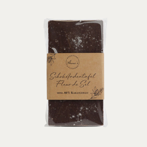 Tafelschokolade Fleur de Sel – 66% Kakao – Annas Patisserie – 80 g