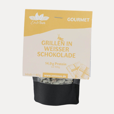 Grillen in Schokolade – Vollmilch, Weiße, Zartbitterschokolade