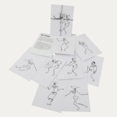 Postkartenset Skelette (8 Motive) – Lucy Hollwedel