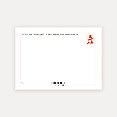 Bremer Sehenswürdigkeiten – schwarz/weiss – Postkarte