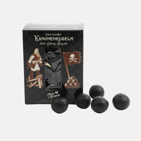 Hollemanns Kanonenkugeln – Salz-Lakritzkugeln – 80 g oder 175 g