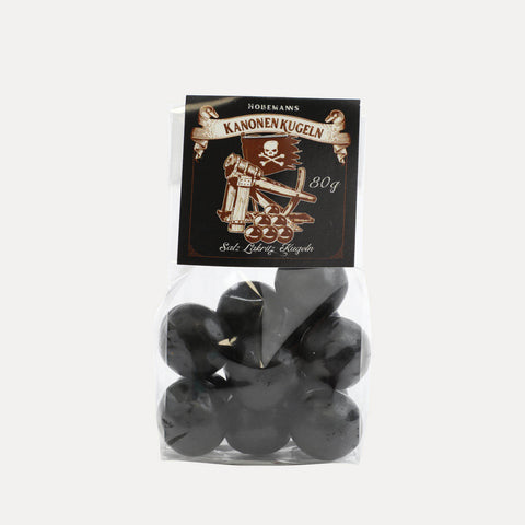 Hollemanns Kanonenkugeln – Salz-Lakritzkugeln – 80 g oder 175 g