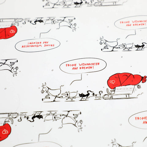 Geschenkpapier – Frohe Weihnachten aus Bremen – 1 Bogen