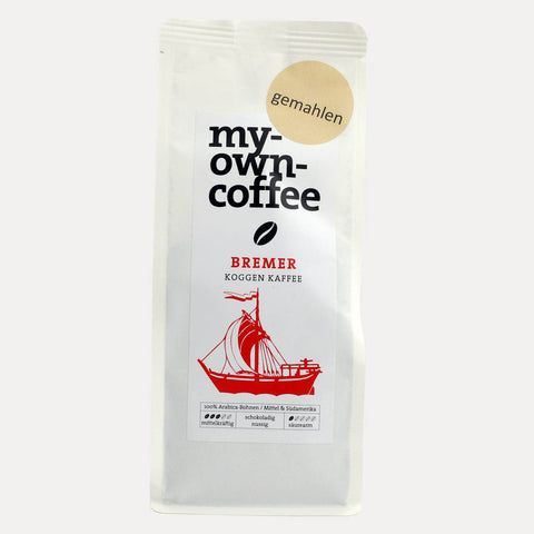 My Own Coffee – Bremer Koggen Kaffee – Gemahlen oder Ganze Bohne – 250 g