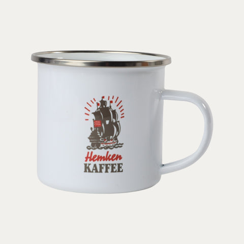 Emailletasse – Kaffeerösterei Hemken – 0,3 l