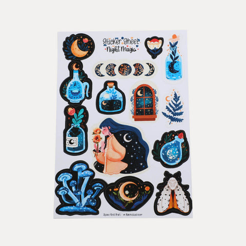 Stickerbogen – verschiedene Motive – Splitmoon Art