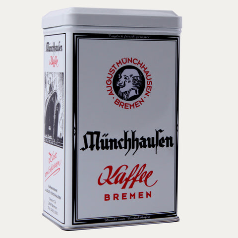 Münchhausen – Kaffeedose – 250 g (klein) - Made in Bremen - Münchhausen Kaffee - Kaffeedose
