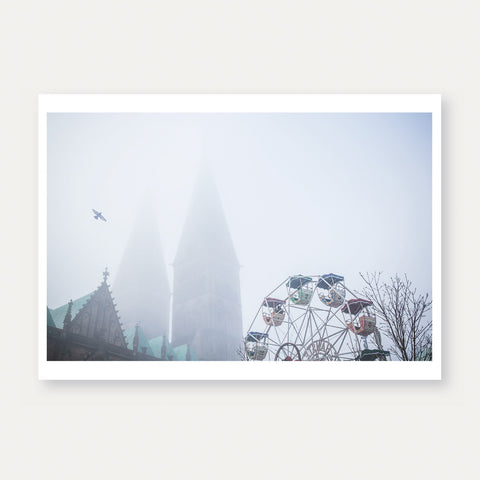 St.-Petri-Dom und historisches Riesenrad – Weihnachtsmarkt (010) – Postkarte