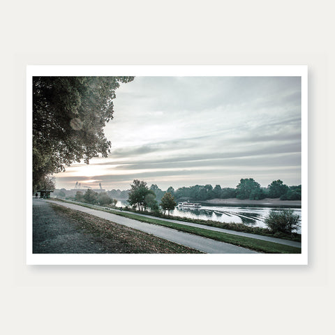 Am Osterdeich – Blick zum Weserstadion (113) – Postkarte