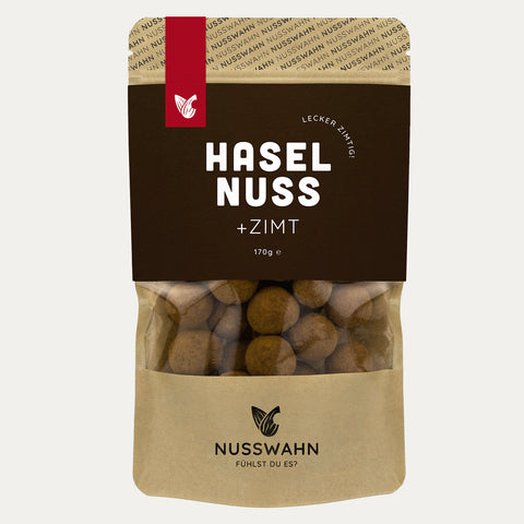 Haselnuss Vollmilch + Zimt – Nusswahn – 150 g