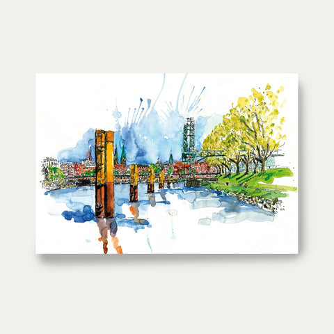 Bremen an der Weser – Isa Fischer – Postkarte