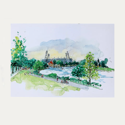 Weserstadion – Isa Fischer – Postkarte