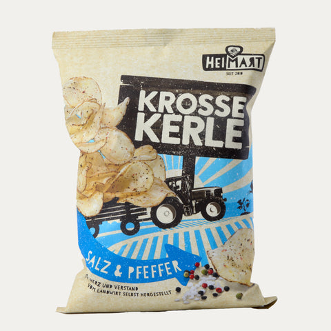Krosse Kerle – Kartoffelchips Salz & Pfeffer – 115 g