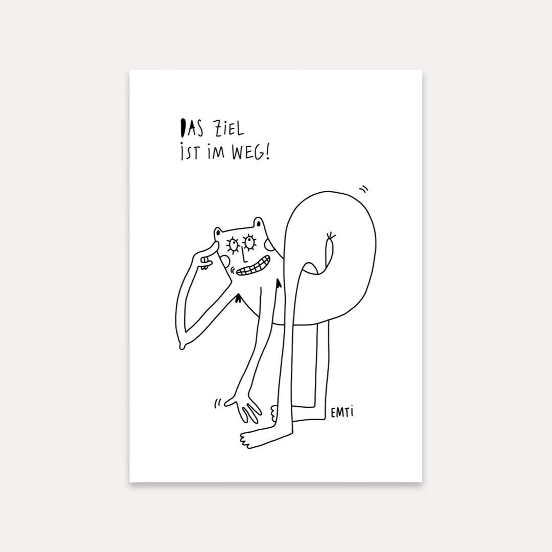 Ziel im Weg Postkarte