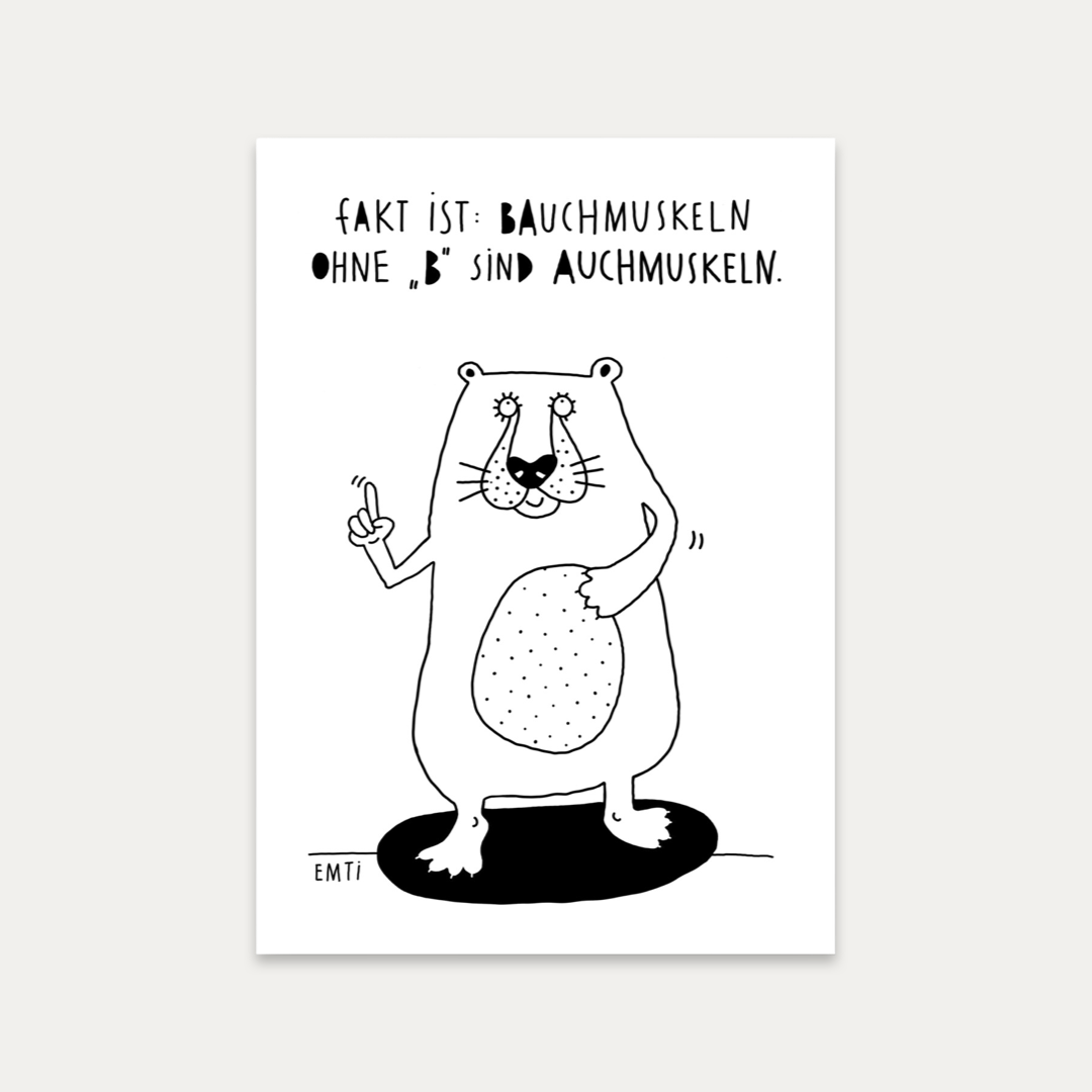 Auchmuskeln Postkarte