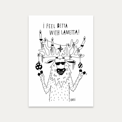 Better with Lametta – Emti – Postkarte