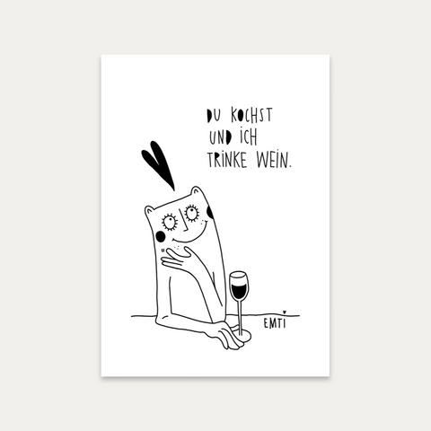 Du kochst – Emti – Postkarte