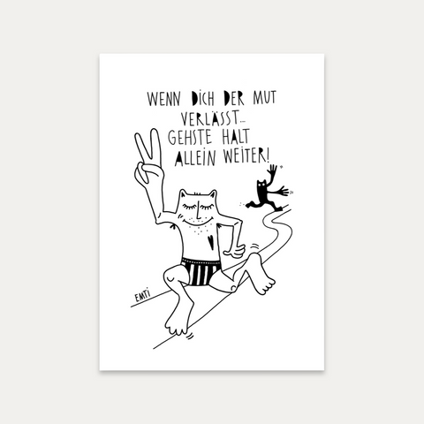 Mut verlässt – Emti – Postkarte
