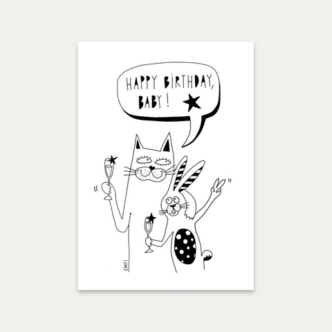 Happy Bithday Baby – Emti – Postkarte