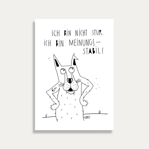 Meinungsstabil Postkarte