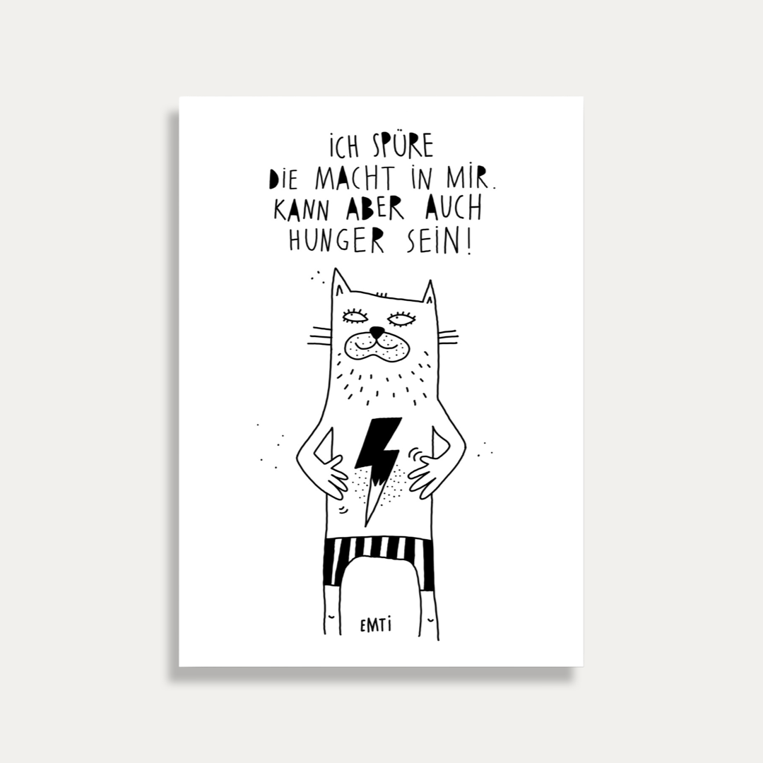 Die Macht Postkarte
