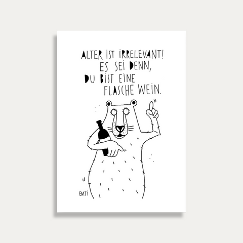 Alter ist irrelevant – Emti – Postkarte