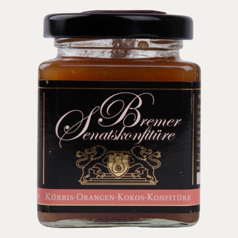 Bremer Senatskonfitüre – Kürbis-Orange-Kokos Konfitüre – 220 g