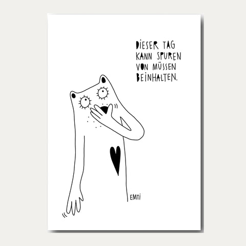 Spuren von Müssen – Emti – Postkarte