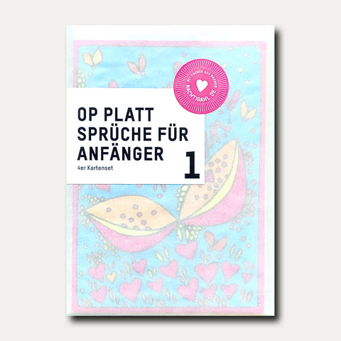 Kartenset OP PLATT 1 – 4 Stück – Postkarten