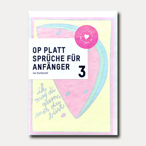 Kartenset OP PLATT 3 – 4 Stück – Postkarten