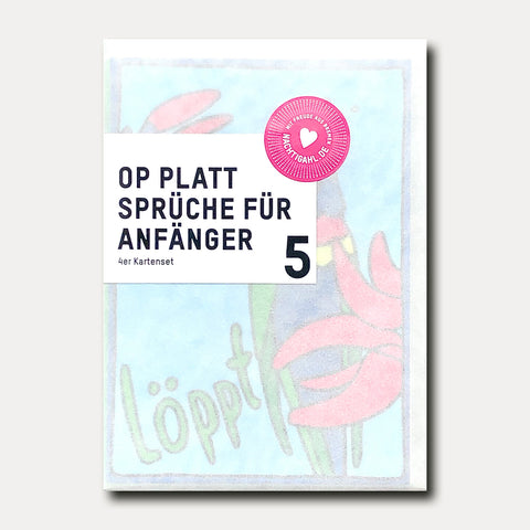 Kartenset OP PLATT 5 – 4 Stück – Postkarten