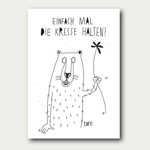 Kresse halten Postkarte - Made in Bremen - EMTI -