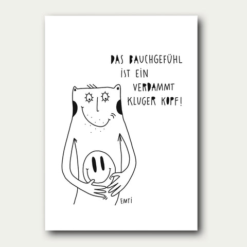Bauchgefühl - Postkarte - Made in Bremen - EMTI -