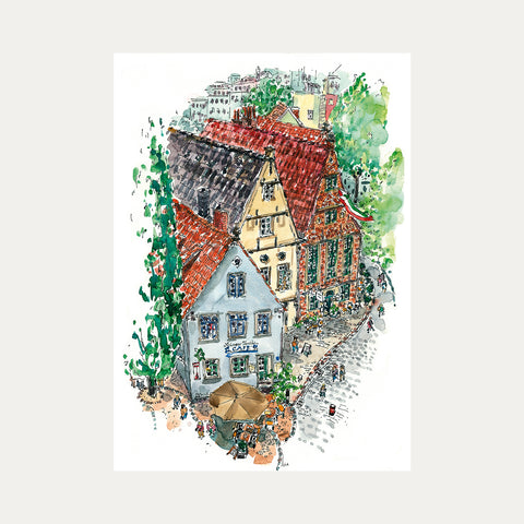 Schnoor – Isa Fischer – Postkarte