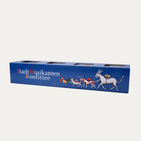 Stadtmusikanten Konfitüre - 4er Geschenkset groß - Made in Bremen - Werkstatt Bremen -
