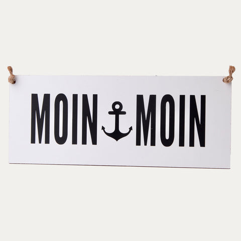 Schild - Moin Moin (Anker)